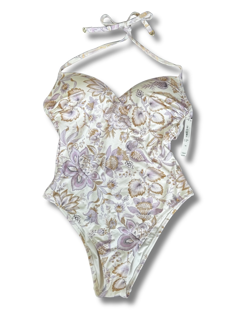 Victoria's Secret One-Piece Swimsuit - Cream, Lavender & Gold Floral